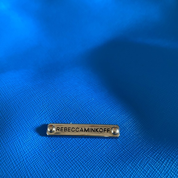 REBECCA MINKOFF ROYAL BLUE FAUX LEATHER TOTE BAG - Picture 10 of 12